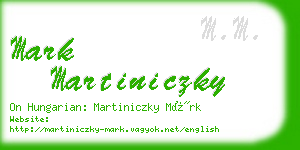 mark martiniczky business card